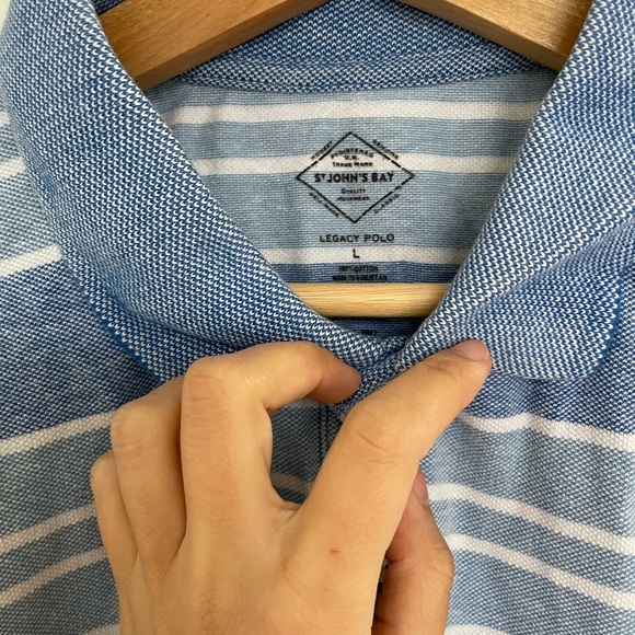 Blue Striped Polo Shirt - Picture 2 of 3